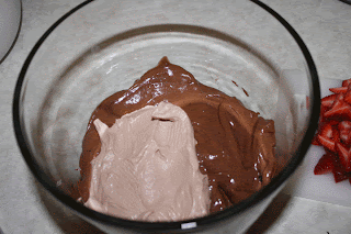 The pudding and Cool Whip layers of easy double chocolate trifle can be as this as you'd like.