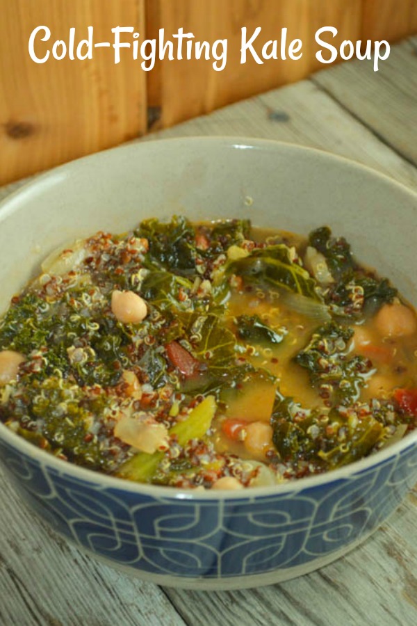 Cold-Fighting Kale Soup is a great soup to fix when you start feeling a cold coming on.