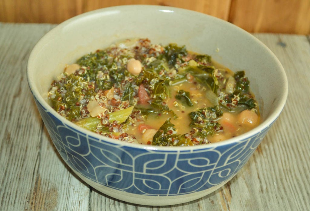 This Cold-Fighting Kale Soup is great for preventing colds or bouncing back from one - and it tastes great too. Kale is high in vitamin C which is known to shorten the duration of a cold.