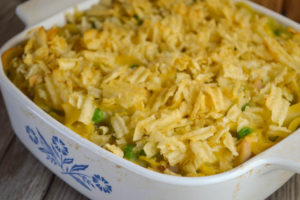 Mom's Tuna Casserole topped with crumbled potato chips is one of those classic dishes that was on every dinner table across the country back in the day.