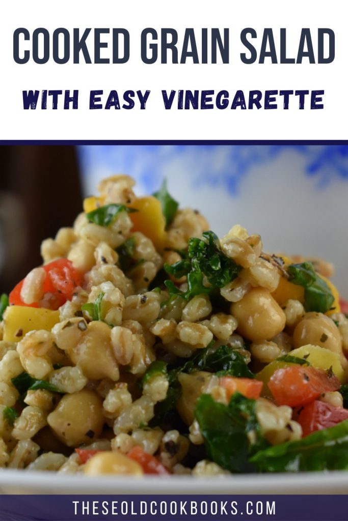 Summer Farro Salad, including Farro Salad Dressing, is the perfect cooked grain salad. Using farro, bulgur, brown rice or whatever your favorite cooked grain, this basic recipe uses both fresh product and healthy canned foods for a salad that's light, yet filling.