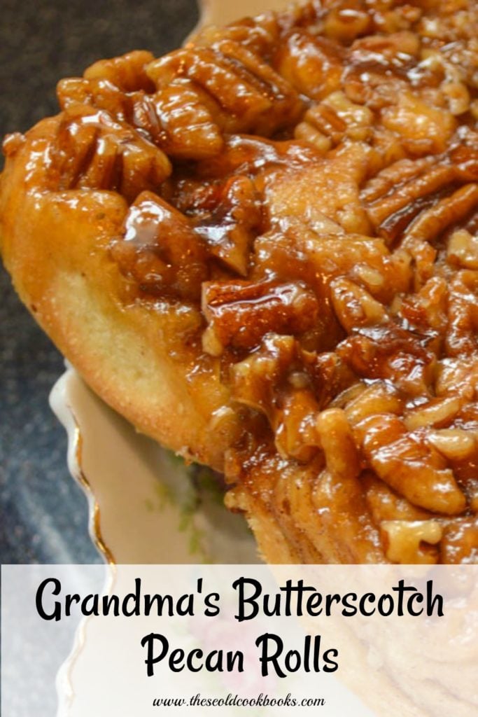 Butterscotch Pecan Rolls are a classic yeast roll topped with gooey goodness and pecans.