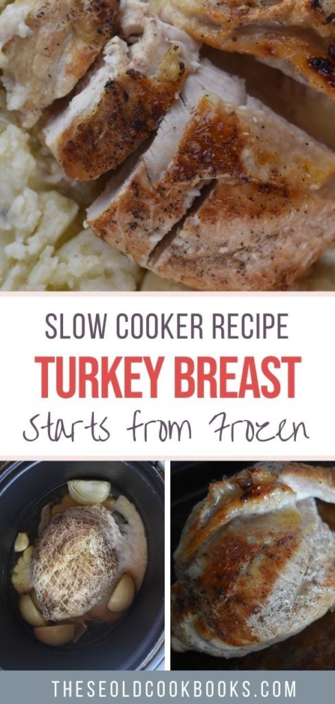 This Crock Pot Turkey Breast is a quick and simple way to take a frozen boneless turkey breast and turn it into a tender, juicy main dish in just a few steps.