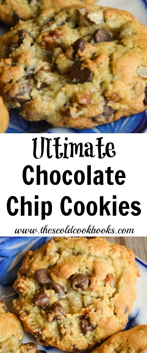 When you need a new go-to cookie recipe, try these Ultimate Chocolate Chip Cookies which are chock-full of chocolate chips and pecans.