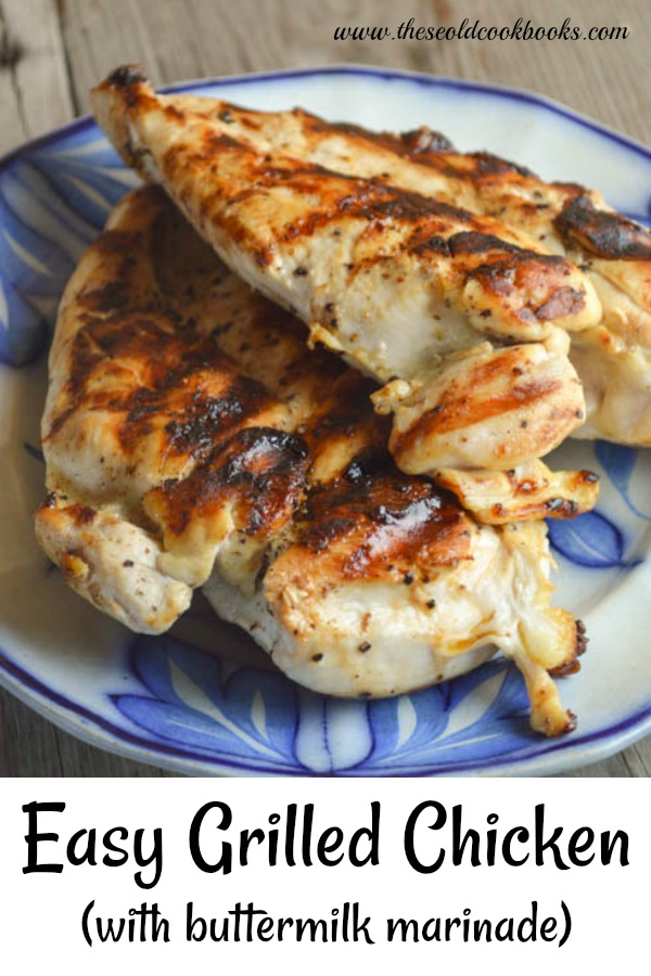 With just 3 ingredients in the marinade, this easy grilled chicken is perfect on it's own or in your favorite chicken recipe.