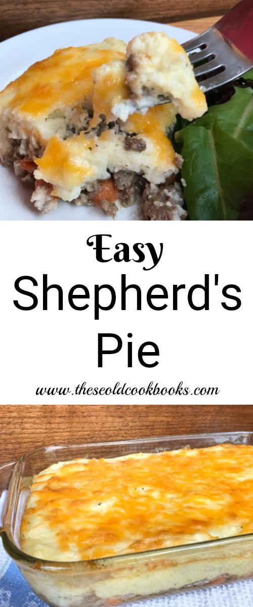 You can use pre-cooked mashed potatoes to quickly whip up this Easy Shepherd's Pie for a dinner that your entire family will love.