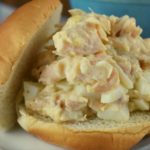 This 3 Ingredient Chicken Salad is a great option for an easy workday lunch to fix as a sandwich or put on crackers. You will not be able to stop eating this simple salad with canned chicken, hard boiled eggs and mayonnaise.