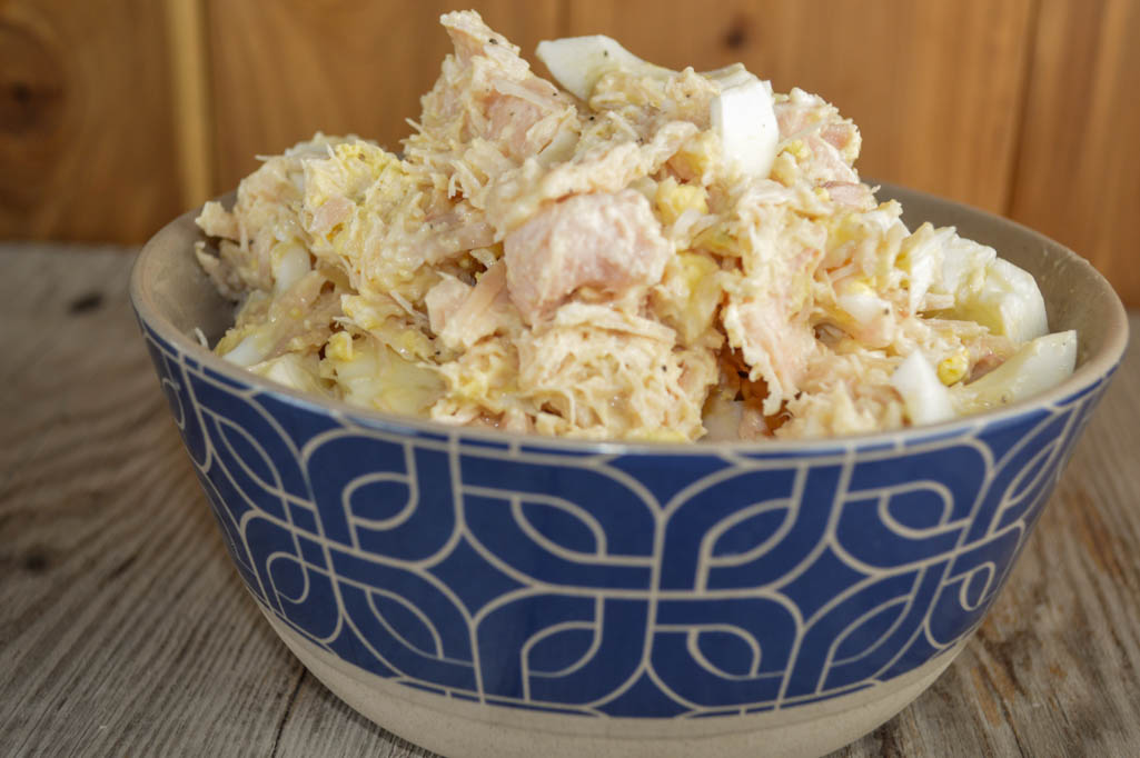 This 3 Ingredient Chicken Salad is a great option for an easy workday lunch to fix as a sandwich or put on crackers.