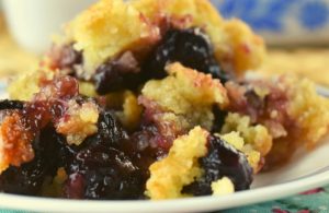 The best part of this Easy Cherry Crisp, aside from the flavor, is that you can make it with a handful of staple ingredients. Using fresh or frozen cherries, this fruit crisp is a perfect summer dessert. Serve this homemade fruit dessert with fresh whipped cream or a big scoop of vanilla ice cream.