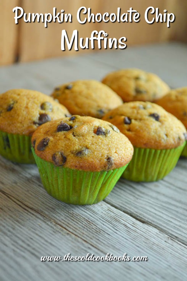Make these Pumpkin Chocolate Chip Muffins as regular, jumbo or mini muffins. Any way you make them they are delicious.