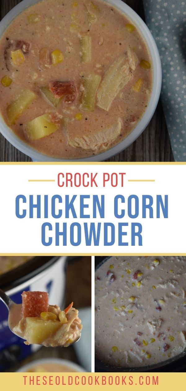 This Crock Pot Chicken Corn Chowder is made using ingredients that most of us on hand in our pantry and is a dish your entire family will love. We love throwing together a meal - like this slow cooker soup - from a bunch of cans from the pantry, especially on a lazy weekend day.
