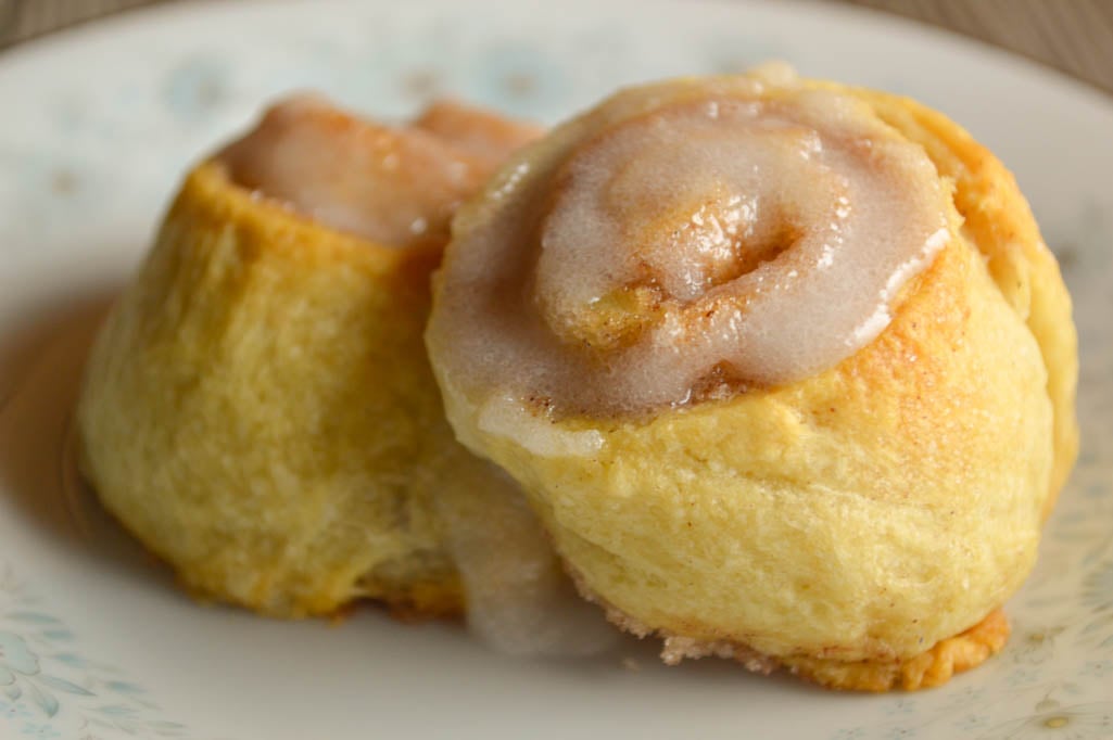 These Quick Cinnamon Rolls from refrigerated crescent rolls are an easy breakfast idea when your family wants a sweet but you don't have the time to bake!