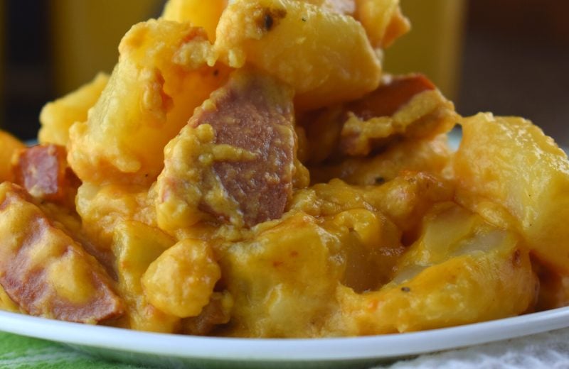 Crock Pot Cheesy Smoked Sausage and Potato Bake – A Smoked Sausage Casserole with Potatoes