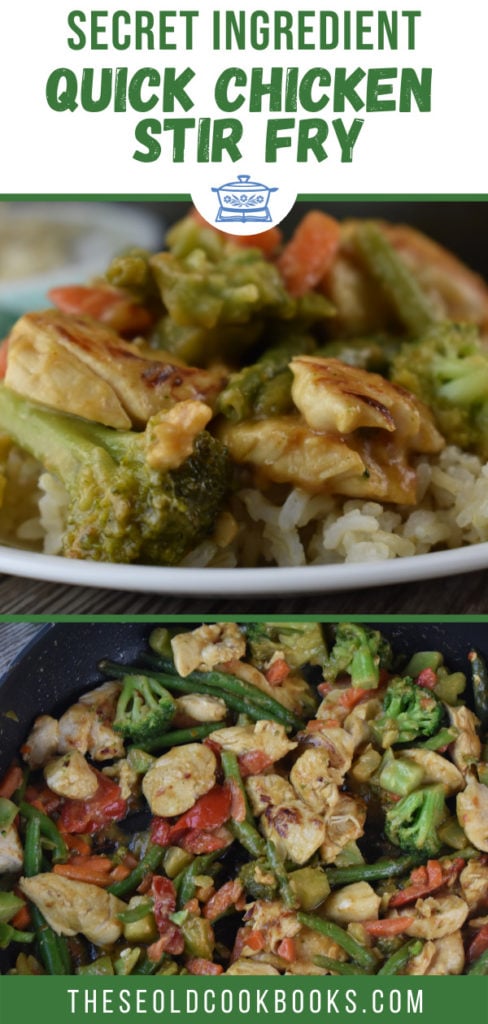 When you need a quick and kid-friendly meal, this 6-Ingredient Chicken Stir Fry is a great option. This recipe uses simple ingredients, including a surprising one - Miracle Whip, and it's a stir fry using frozen vegetables. 