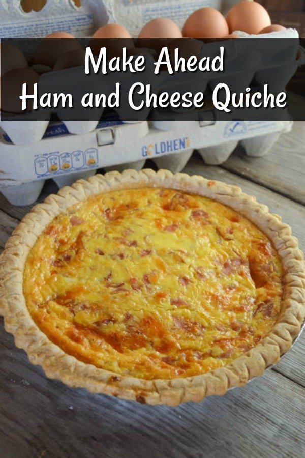 Make Ahead Ham and Cheese Quiche is easily customizable and perfect for breakfast, brunch or lunch.