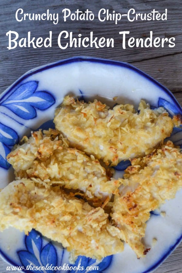 Crunchy Potato Chip-Crusted Baked Chicken Tenders