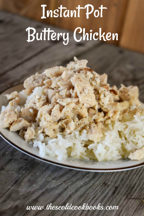 Instant Pot Buttery Chicken is a quick and easy way to fix flavorful chicken breasts that are perfect served over rice or noodles.