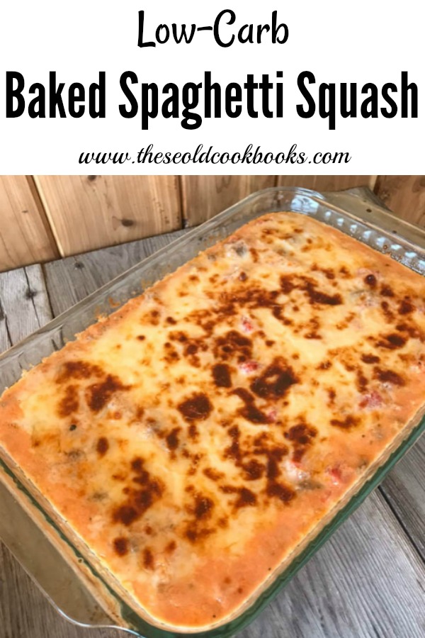 This Low-Carb Baked Spaghetti Squash is a casserole with tons of flavor thanks to the creamy cheeses, spices and tomatoes. Your family won't complain about the lack of "real" pasta and they will ask for seconds.