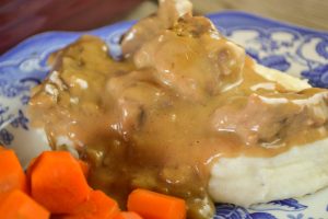 This Sunday Church Beef Tips recipe uses just five ingredients to make a hearty dish to feed a hungry family. Serve this with mashed potatoes or egg noodles and a vegetable side and everyone will be happy.