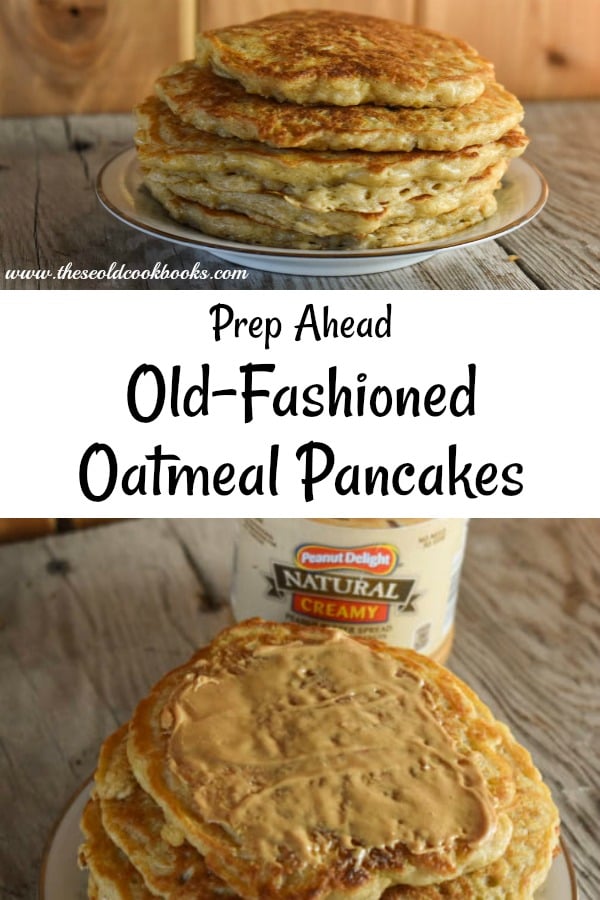 With just a little work the night before, these Prep Ahead Old-Fashioned Oatmeal Pancakes are easy to make for the perfect breakfast. Top them with butter and syrup or mix it up with peanut butter or your favorite fruit.