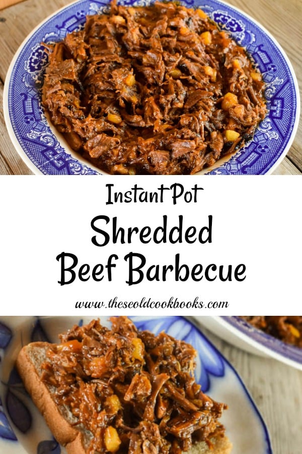 This Instant Pot Shredded Beef Barbecue with just four simple ingredients is easy to make and full of flavor. Since this BBQ beef recipe is make in the electric pressure cooker, it doesn't need hours in the oven or crock pot.