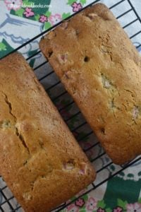 This quick rhubarb bread is a great breakfast or snack option.