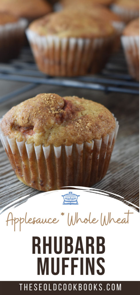 This Rhubarb Muffins recipe is quick and easy to make. With both whole wheat and all-purpose flour, these rhubarb-applesauce muffins are perfect for breakfast or brunch with a cup of coffee. The kids can help mix together the batter and gobble these muffins up with a big glass of milk.