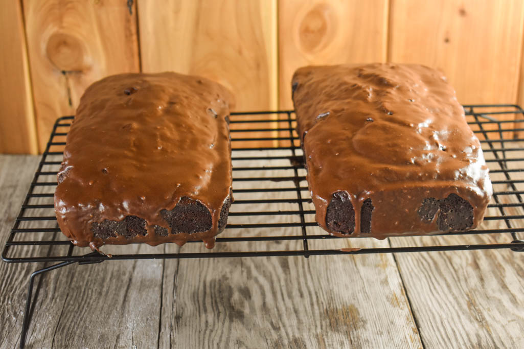 Chocolate Zucchini Bread with Mocha Glaze is a great way to use the plentiful summertime vegetable, and it is really easy to freeze the loaves to enjoy all year long.