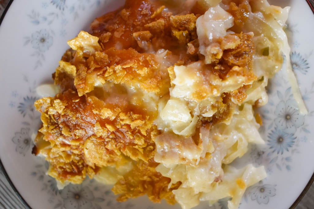 Old-Fashioned Cheesy Cabbage Casserole is a great side dish for any family gathering.