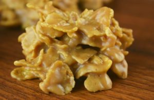 Peanut Butter Cornflake Drop Cookies contain 4 simple ingredients transformed into a no bake cookie sensation.  You too can conquer these easy, chewy cookies with a perfectly peanut butter flavor, in approximately 10 minutes flat. 