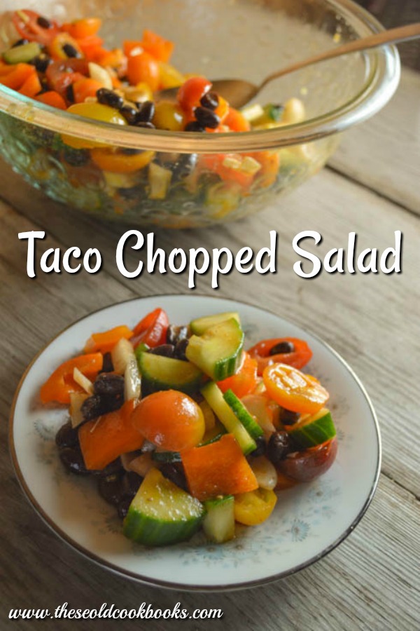 Taco Chopped Salad is a perfect side dish option for everything from steak to burgers to enchiladas and beyond.