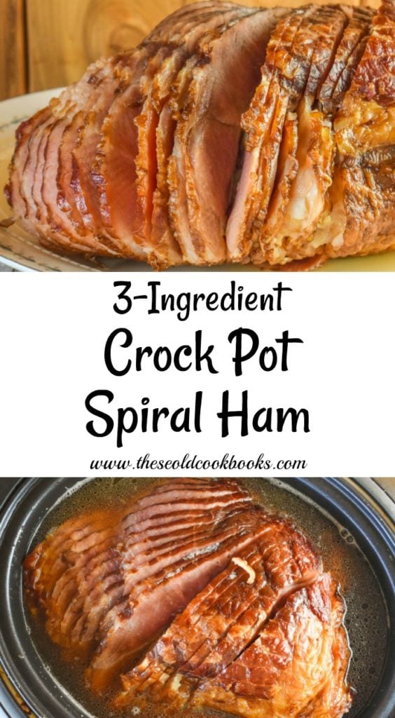 Making a spiral ham in the crockpot is incredibly easy with this 3-ingredient recipe.