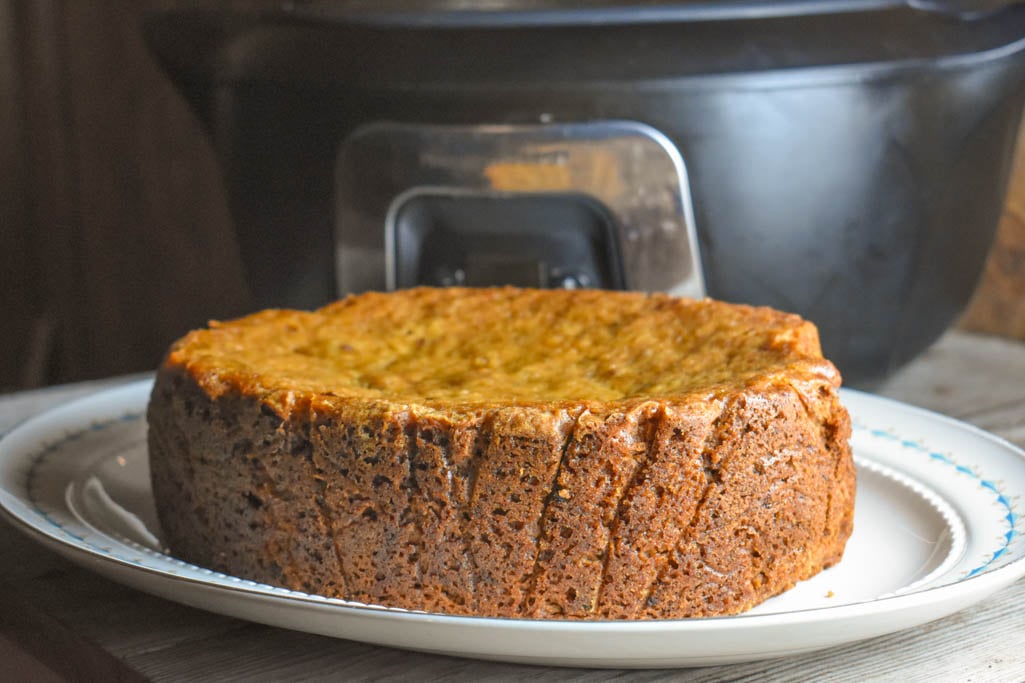 Crock Pot Banana Bread is an easy recipe that makes the equivalent of 2 loaves of bread when baking in the oven.