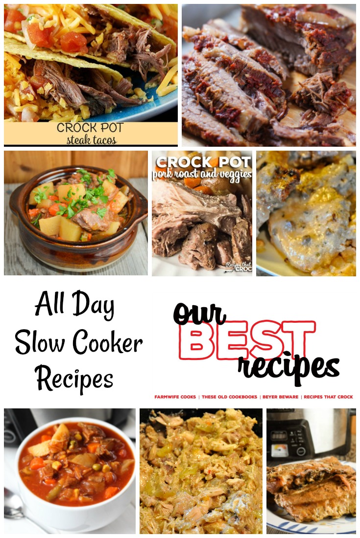 Ranging from Pork Roast and Vegetables to Italian Chicken, we have 8 great all day slow cooker recipes in this week's installment of Our Best Recipes.