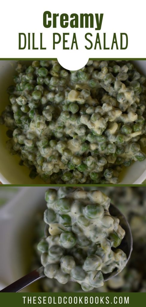 Creamy Dill Pea Salad Recipe with Sour Cream - These Old Cookbooks