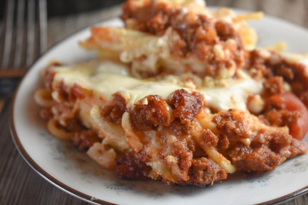 This family-pleasing Spaghetti Pie recipe features ground beef and staple pantries such as stewed tomatoes, tomato paste and spaghetti for the ultimate dinner. Interested in doing some freezer meals?
