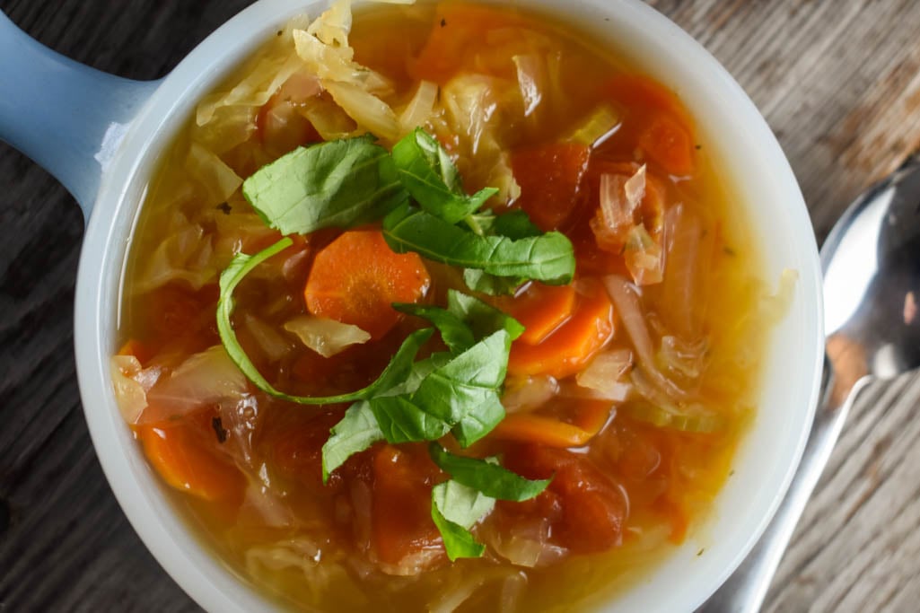 Instant Pot Vegetable Soup with Lemon and Ginger