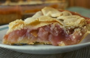 Grandma's Rhubarb Pie is rustic but so delicious.