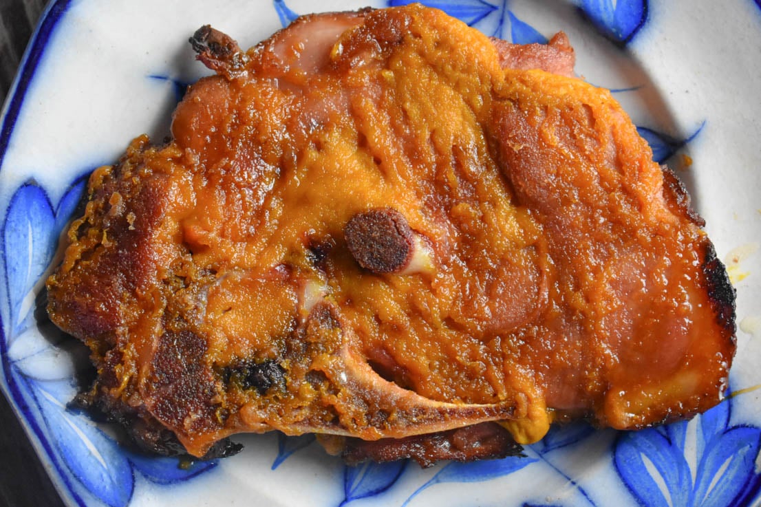 Brown Sugar Mustard Glazed Ham Steak