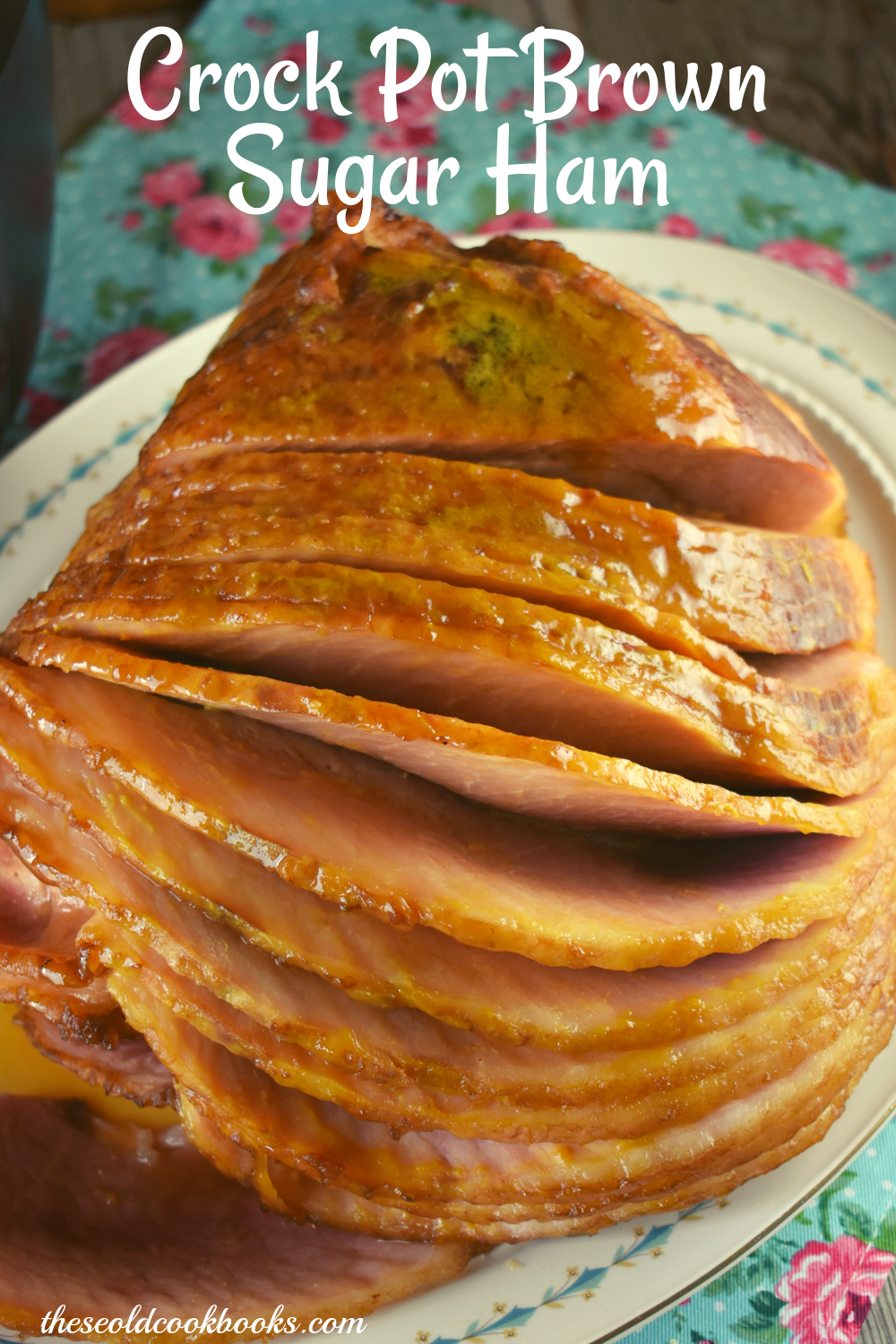 Brown Sugar Crock Pot Spiral Sliced Ham will be your families new favorite way to prepare a holiday ham.  The best part of this family-pleasing recipe is that it only has 3 ingredients---spiral ham, brown sugar and yellow mustard.
