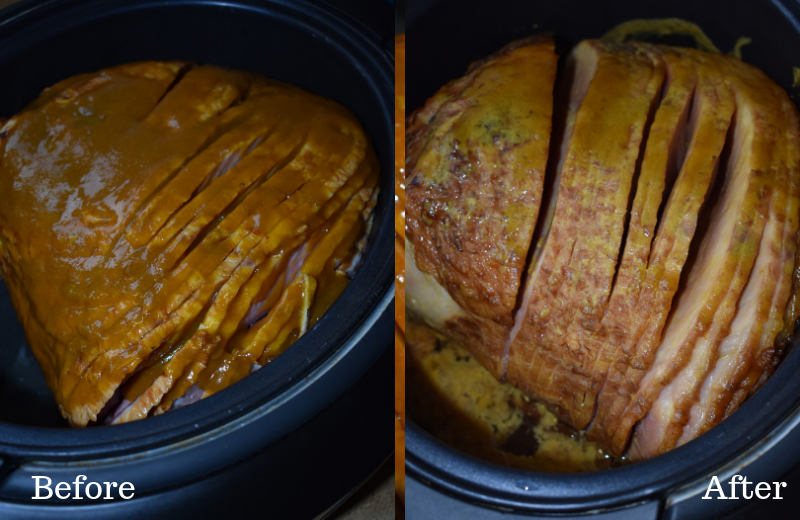 Brown Sugar Crock Pot Spiral Sliced Ham will be your families new favorite way to prepare a holiday ham.  The best part of this family-pleasing recipe is that it only has 3 ingredients---spiral ham, brown sugar and yellow mustard.