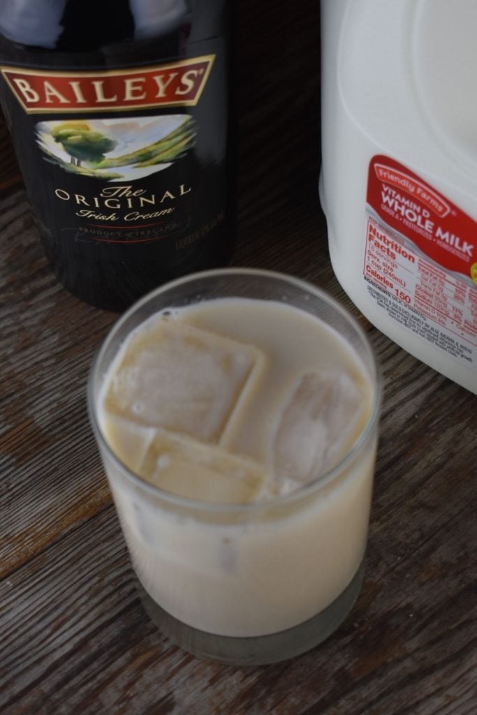 Baileys Milk is an easy two-ingredient alcoholic drink that is simple and refreshing.  All you need is Baileys Irish Cream and milk. Fill a glass with ice, and pour in the Baileys and milk. Mix and serve. 