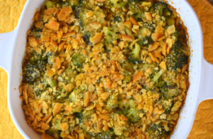 Are you looking for the best ever broccoli casserole recipe?  This fresh broccoli casserole with 4 ingredients is cheesy, buttery, crunchy and perfect.  Fresh broccoli, butter, Ritz crackers and American cheese combine for a family-pleasing side dish.