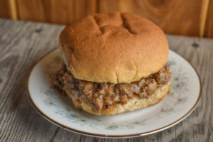 These French Onion Joes are an easy alternative to traditional sloppy joes without the tomatoes. With just four ingredients, this loose meat sandwich is quick dinner option.