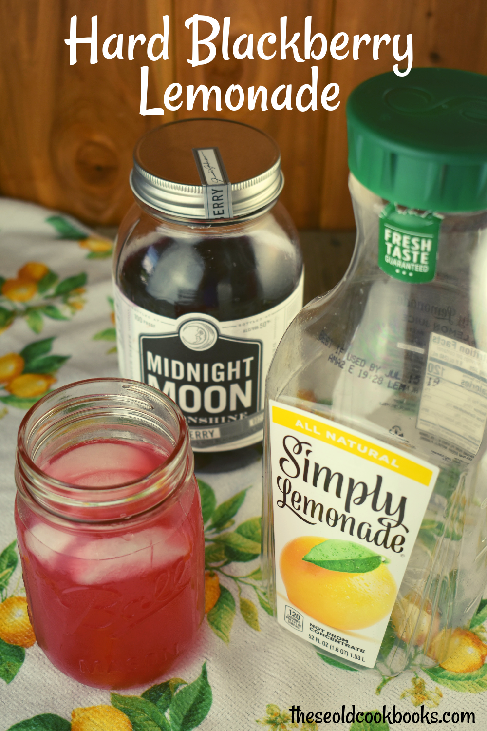 Hard Blackberry Lemonade is a 2-ingredient cocktail that will soon become your go-to summer drink.  Simply Lemonade is jazzed up with Blackberry Moonshine for the best-ever hard lemonade recipe.
