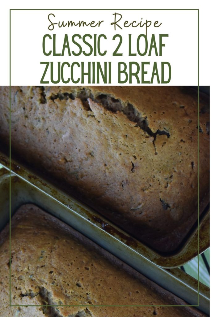 This recipe makes two loaves of quick bread made with zucchini. It's easy to make and freezer to enjoy later.