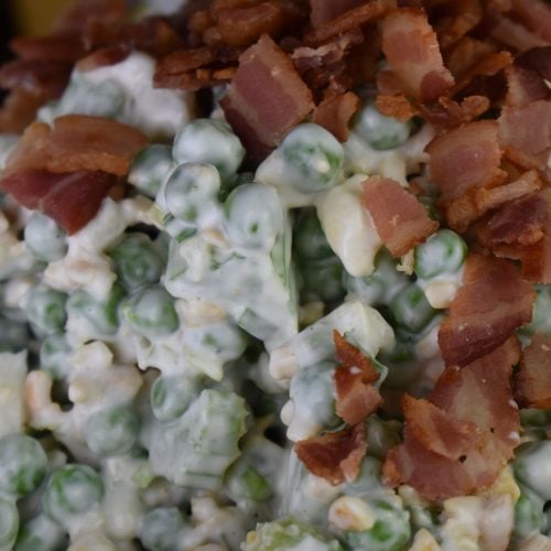 green pea salad with ranch dressing Crunchy Pea Salad