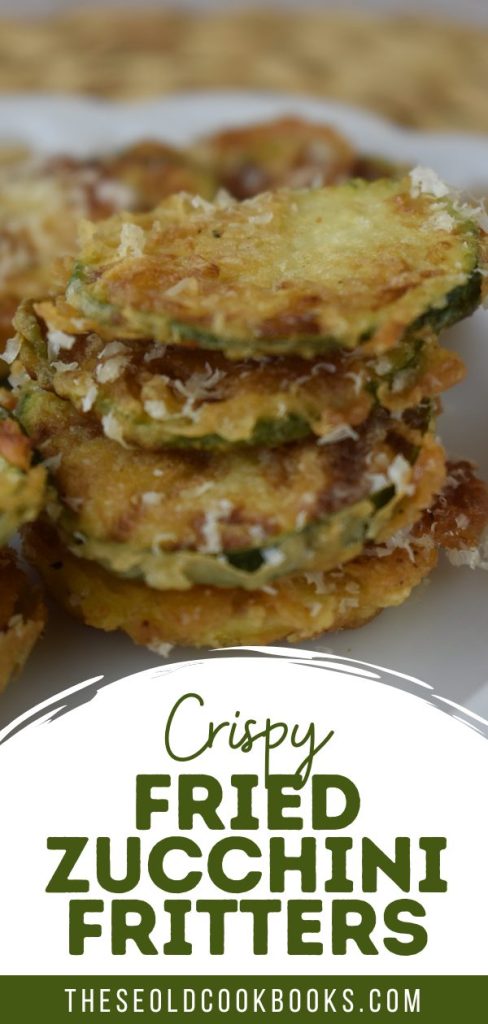 Easy Pan Fried Zucchini is a fast side dish to use up garden zucchini.  These zucchini coins are breaded lightly and pan fried until crispy, salty and delicious. Grate with fresh Parmesan, and serve!