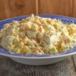 This Lemon Jello Shrimp salad is definitely a vintage recipe. It is a perfect dish for a church pitch-in, bridal shower, or family picnic.