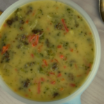 Broccoli Cheese Soup with Sausage is an updated version of our favorite soup containing ground pork sausage for a flavorful alternative for dinner.  Kids and adults alike fall in love with this classic soup.